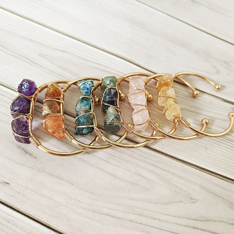 Raw Gemstone bangle