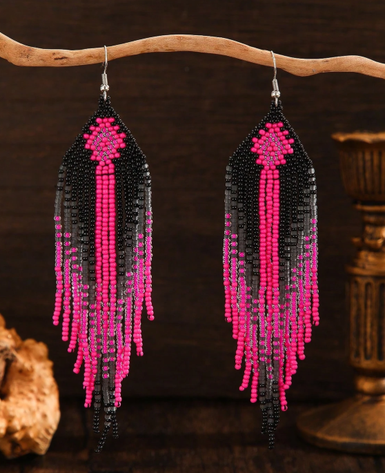 boho beaded earrings