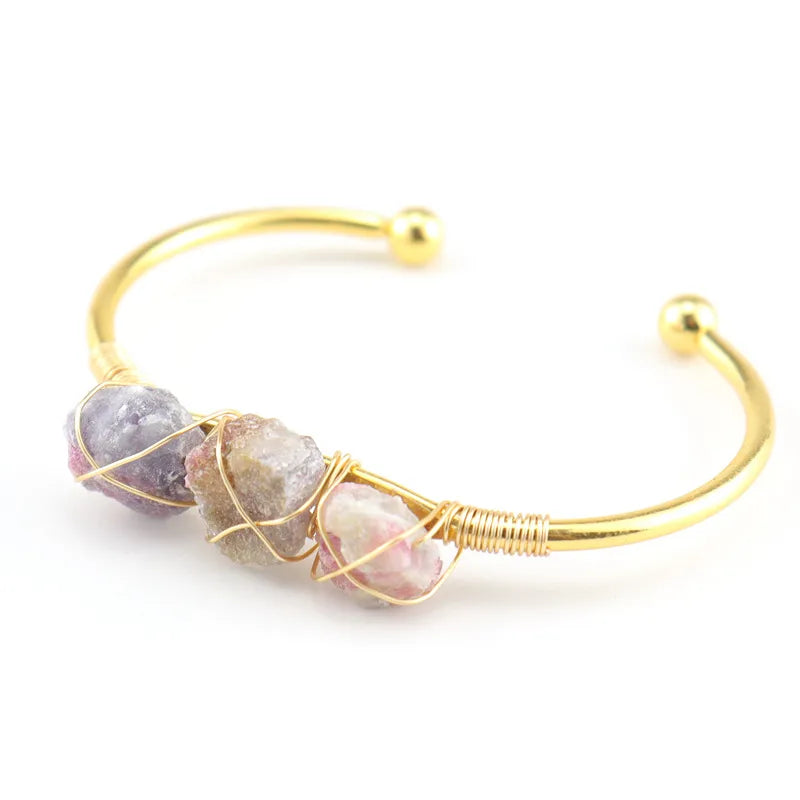 Raw Gemstone bangle