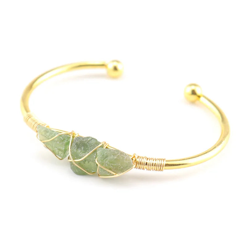 Raw Gemstone bangle