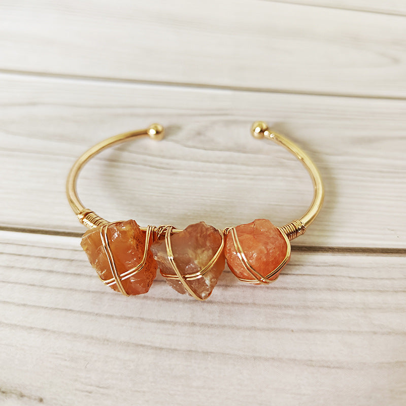 Raw Gemstone bangle