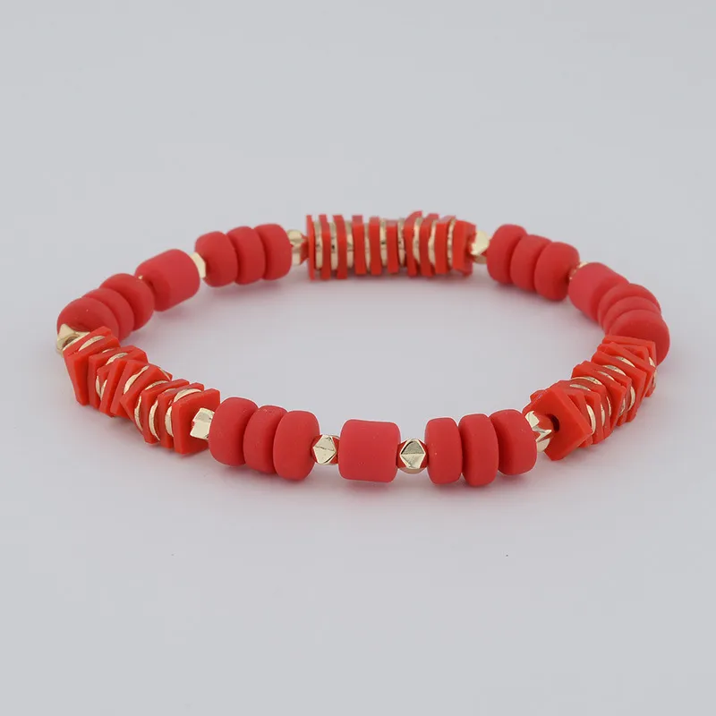 Boho clay bracelet