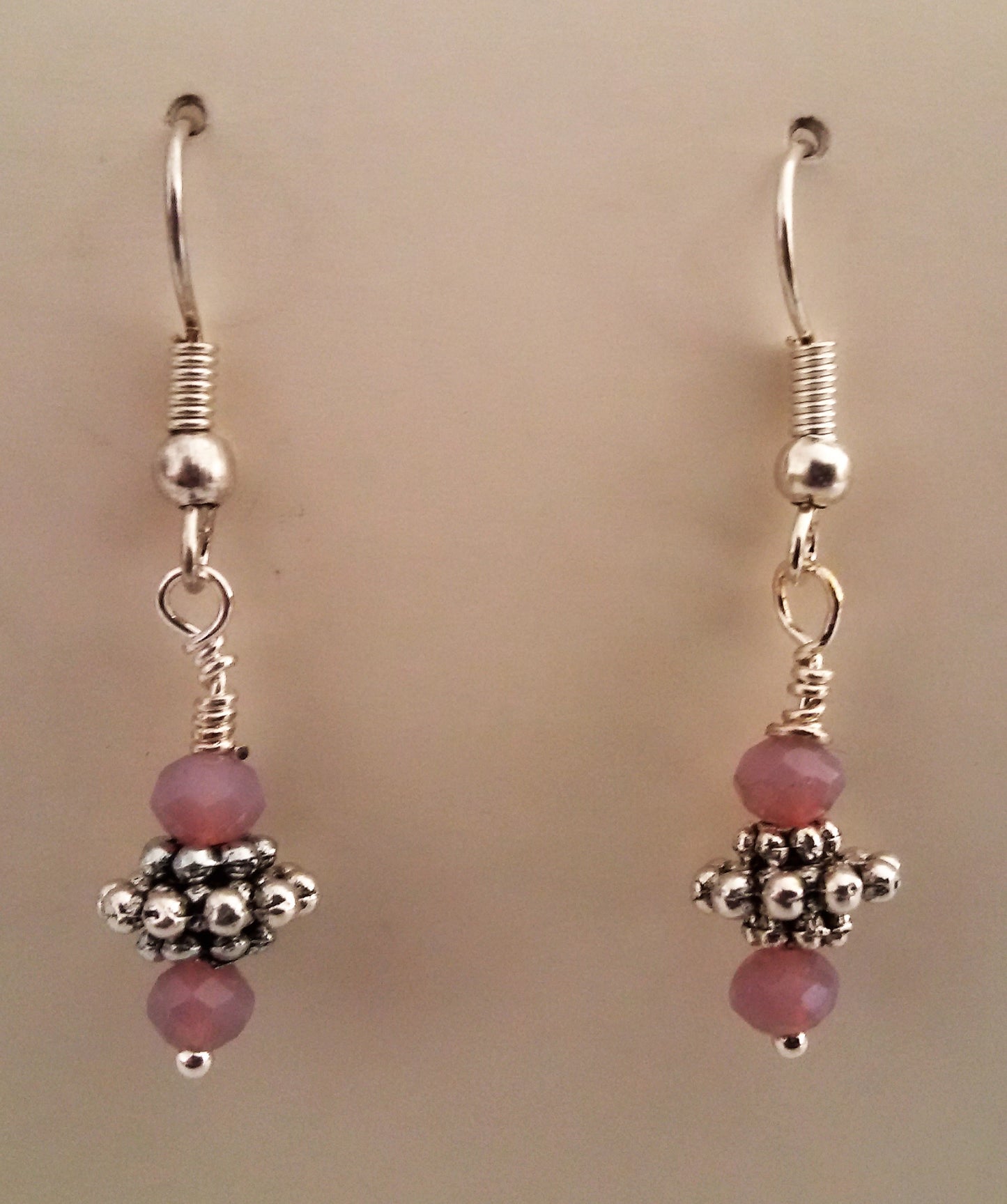Earrings Tibetan Silver & Crystal