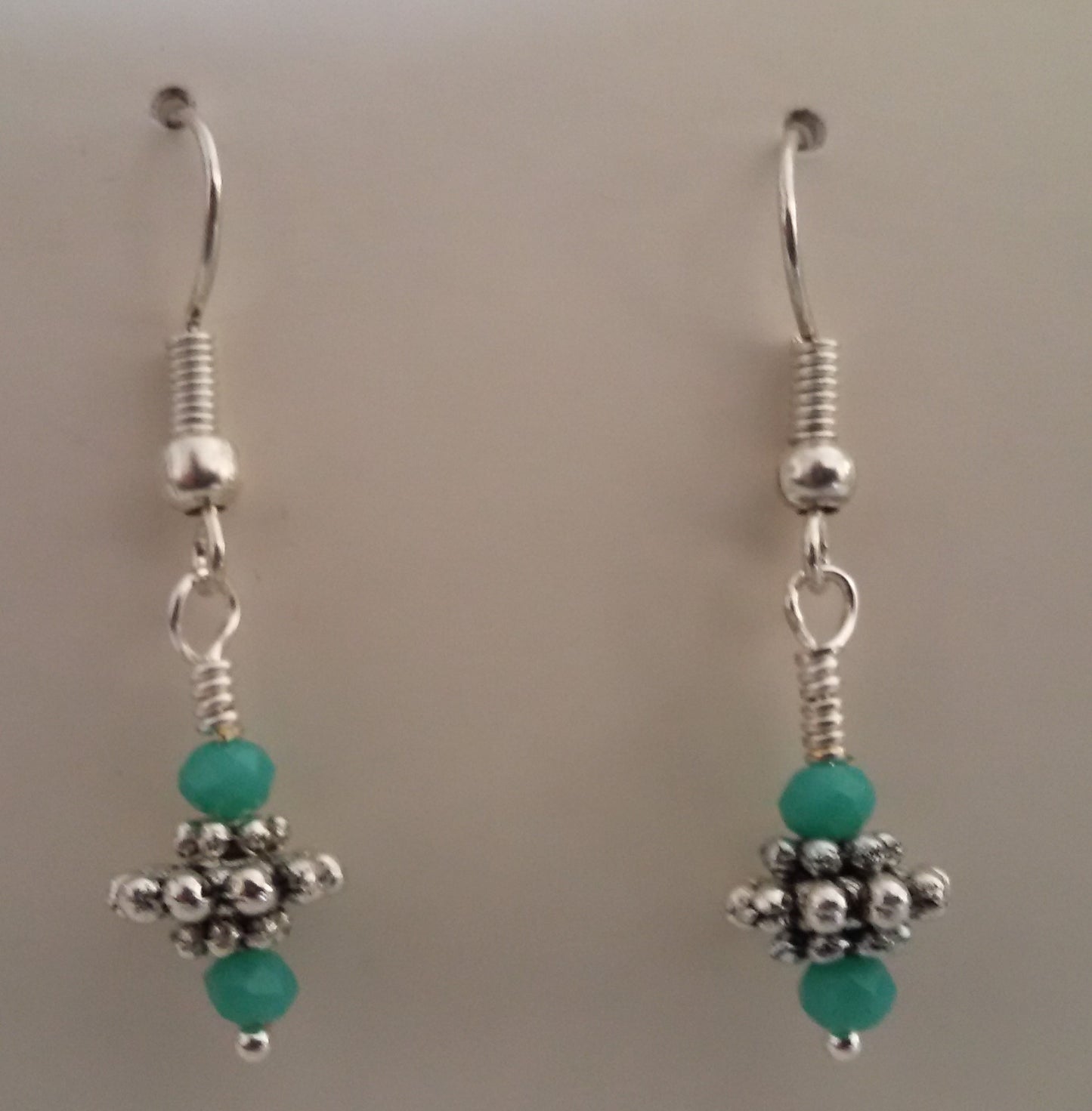 Earrings Tibetan Silver & Crystal