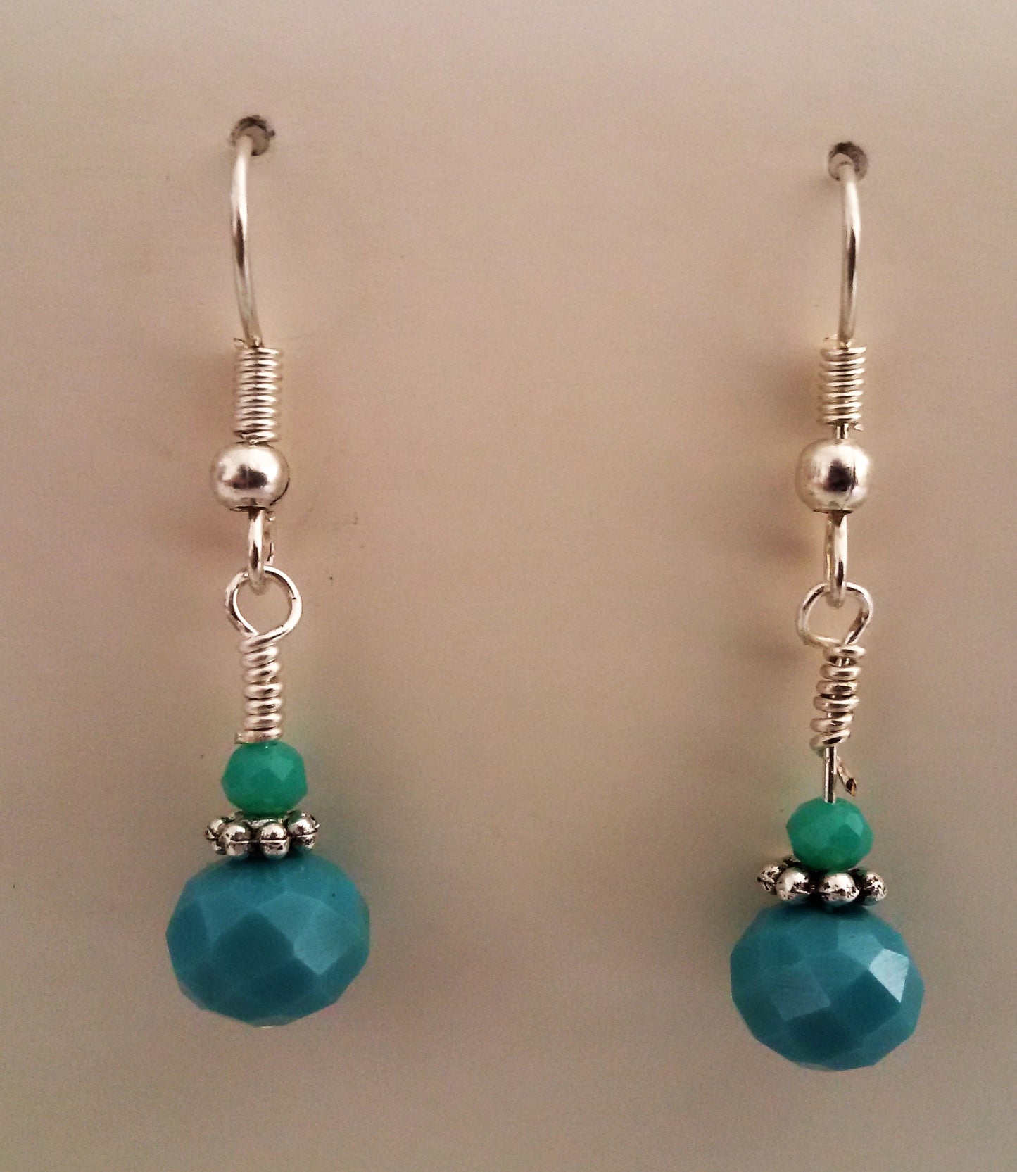 Earrings Tibetan Silver & Crystal