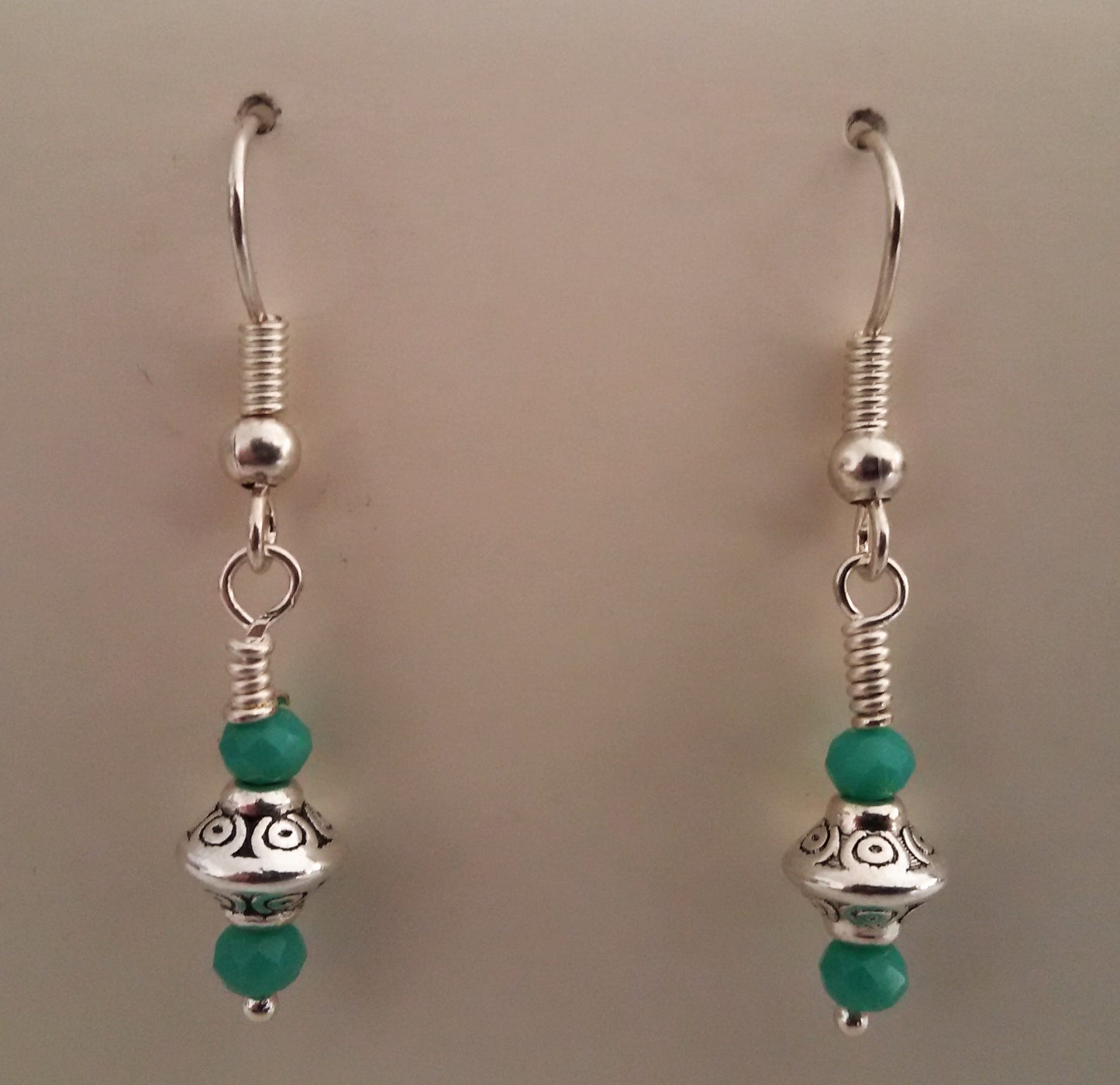 Earrings Tibetan Silver & Crystal