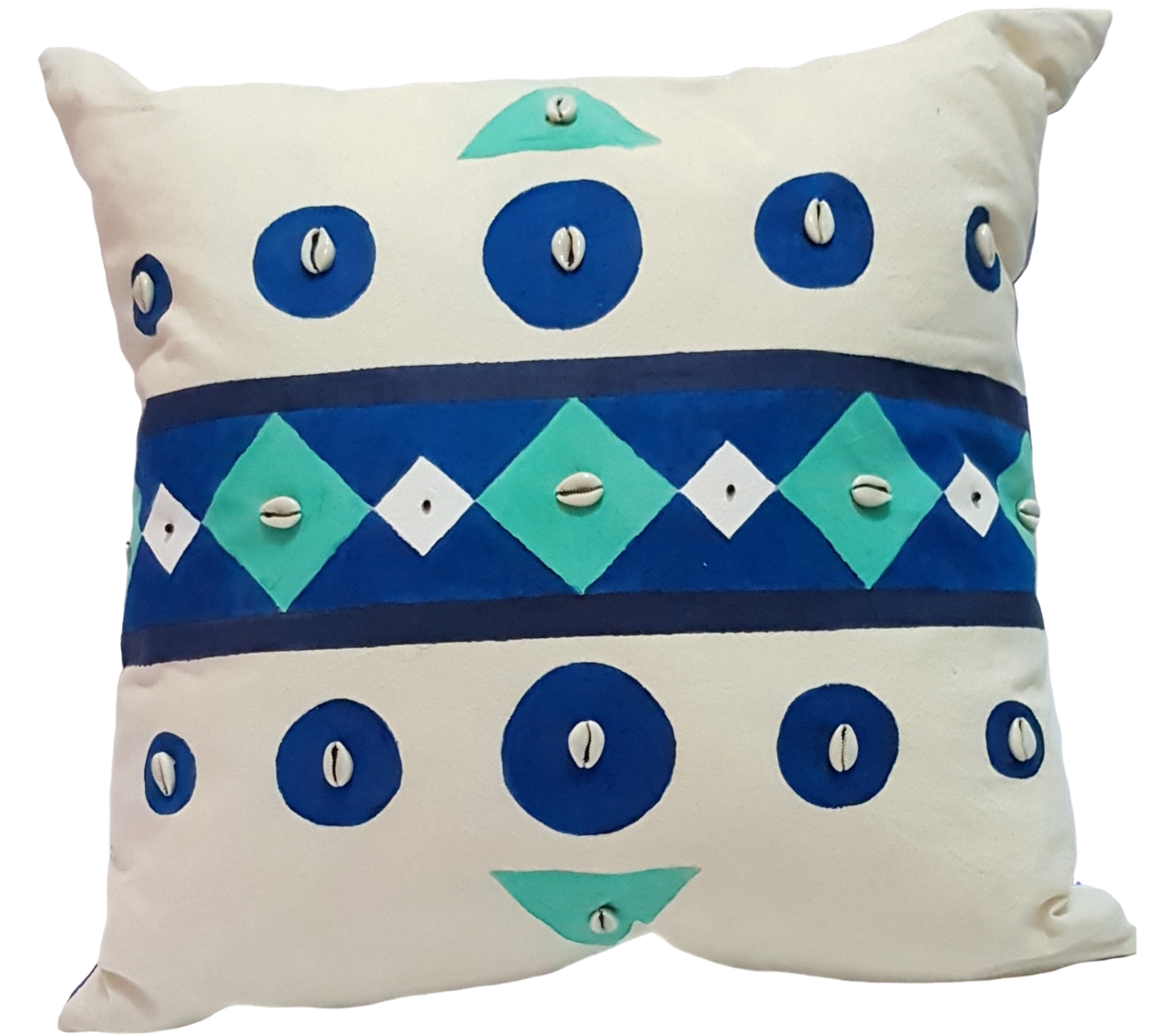 Cushion-Hand painted  with bead work