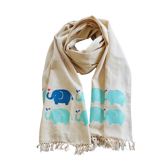 Scarf hand painted