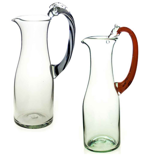 Glass Jug-Colored animal handle